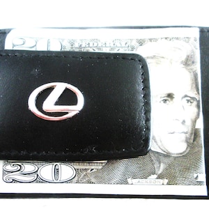 Clip magnético para billetes y tarjetero de cuero Lexus, recuerdo, día del padre, Navidad, cumpleaños, San Valentín, recuerdo