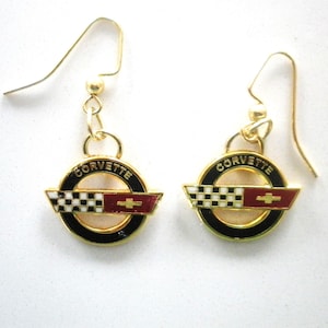 Boucles d'oreilles créoles Corvette C4 - excellent cadeau, souvenir, fête des pères, Noël, anniversaire, Saint-Valentin, souvenir, cadeau voiture neuve