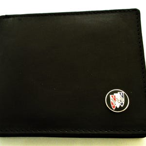 Cartera plegable de cuero negro Buick, excelente regalo, recuerdo, día del padre, Navidad, cumpleaños, aniversario, nuevo propietario del automóvil, recuerdo