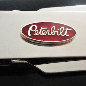Pince à billets verrouillable en acier inoxydable Peterbilt, souvenir, Noël, anniversaire, souvenir, cadeau automobile, fête des pères,