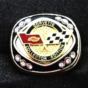 Chevalière Corvette édition collector en or 14 carats Excellent cadeau, souvenir, fête des pères, Noël, souvenir d'anniversaire, cadeau automobile