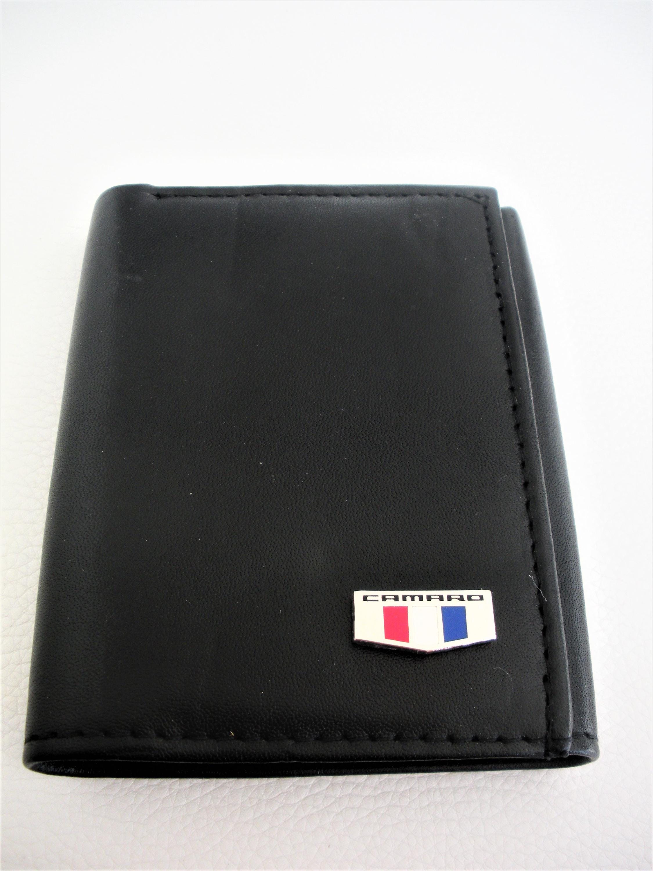 Camaro Black Leather Trifold Wallet, Great Gift, Keepsake, Father's Day, Christmas, Birthday, Anniversary, new car owner, remembrance