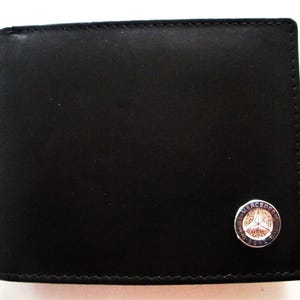 Cartera plegable de cuero negro Mercedes Benz, gran regalo, recuerdo, día del padre, Navidad, cumpleaños, aniversario, nuevo propietario del automóvil, recuerdo