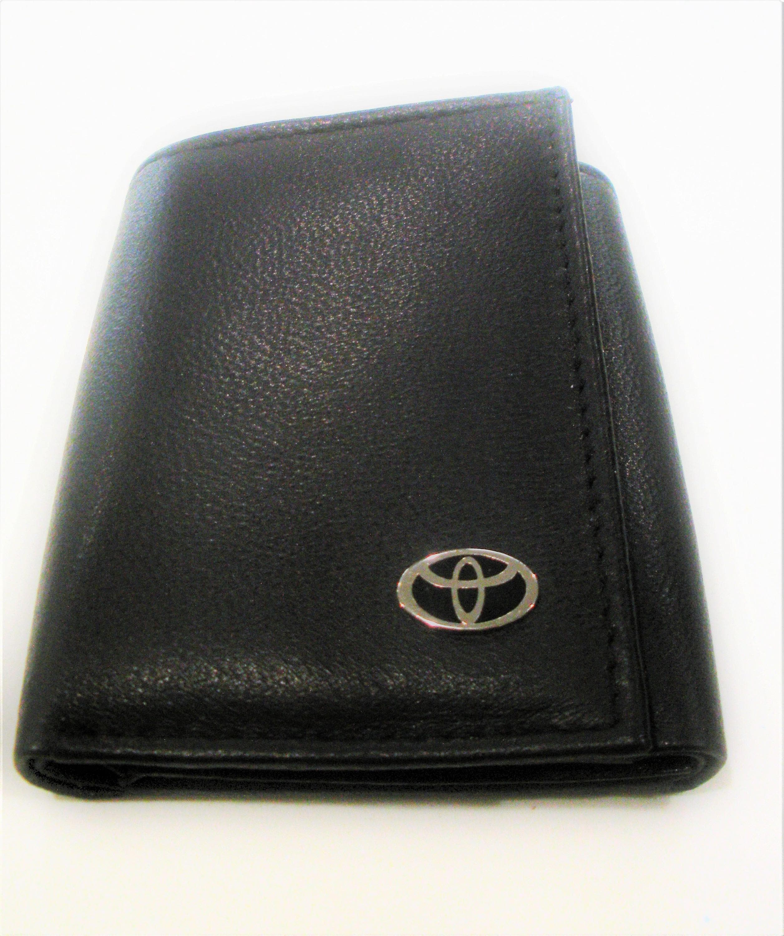Toyota Black Leather Trifold Wallet, Great Gift, Keepsake, Father's Day, Christmas, Birthday, Anniversary, new car owner, remembrance
