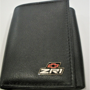 Cartera de cuero negra con tres pliegues para Corvette ZR1, excelente regalo, recuerdo, día del padre, Navidad, cumpleaños, aniversario, nuevo propietario del automóvil, recuerdo