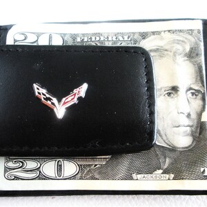 Corvette C7 (2014-2017) pince à billets magnétique en cuir et porte-cartes de crédit, souvenir, fête des pères, Noël, anniversaire de la Saint-Valentin, souvenir