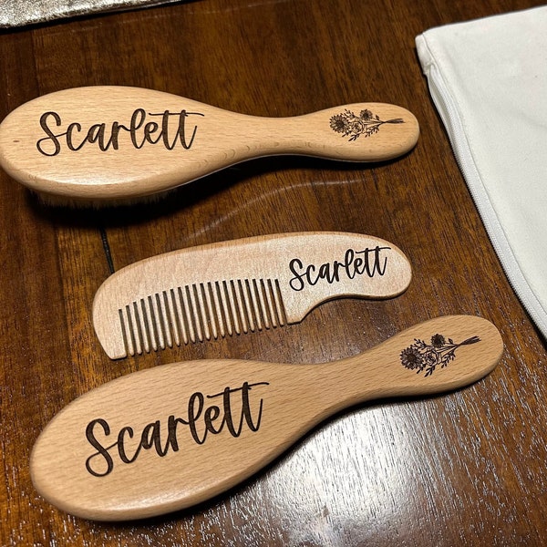 Comb and Brush Set Etsy