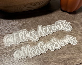 Filigrana aziendale in acrilico personalizzata: tag per social media, accessorio fotografico