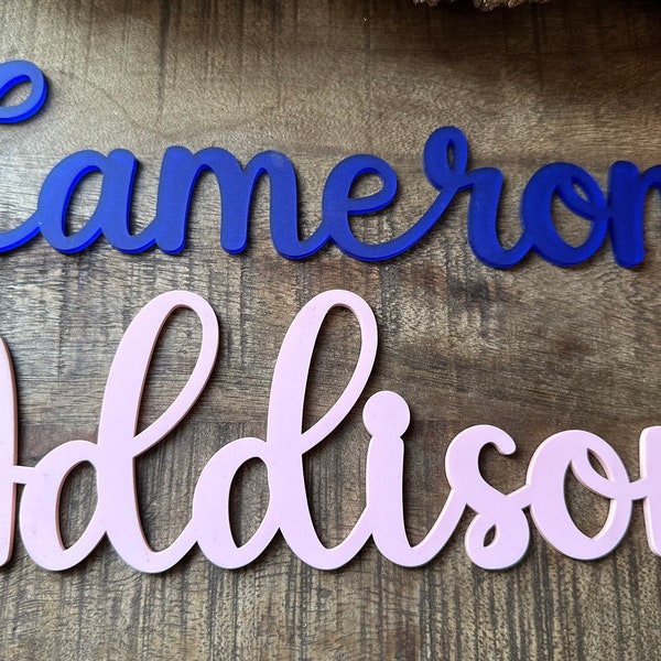 Color Acrylic Name Sign, Nursery Bedroom Sign, Children's Bedroom Sign, Baby Name, Custom name sign, door name sign, kids bedroom name sign