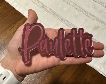 Custom 5 inch Name Magnet, Laser Engraved Name Magnet, Acrylic Fridge Magnet, Custom Fridge Magnet, Display Kids Art, Engraved Childs Name