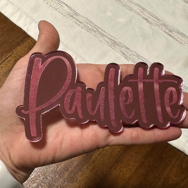 Custom 5 inch Name Magnet, Laser Engraved Name Magnet, Acrylic Fridge Magnet, Custom Fridge Magnet, Display Kids Art, Engraved Childs Name