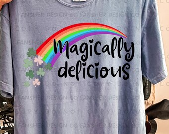 Magically Delicious Shamrock Rainbow PNG for Digital Use / Printing