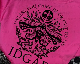 In or Out IDGAF Feral Adult Humor PNG for Sublimation (Digital Download)