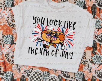 PNG / SVG Fourth of July, Hot dog, Fireworks, Festive America, Designs for Sublimation and DTF Printing