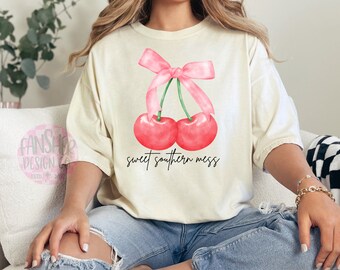 PNG Sweet Southern Mess, Cherry on Top, Watercolors
