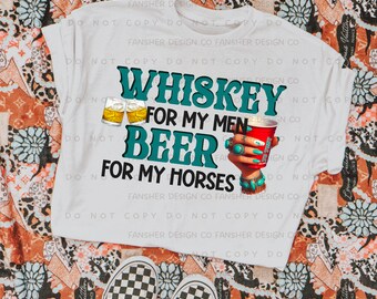 PNG / SVG Fourth of July, Whiskey, Beer for my Horses, Cheers to TK, Designs for Sublimation and dtf Printing