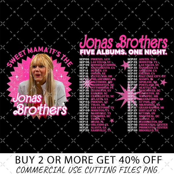 Vintage Sweet Mama It's The Jonas Brothers Png, Jonas Brothers Merch, Hannah Montana Png, 90's Jonas Tee, Jonas Tour 2023