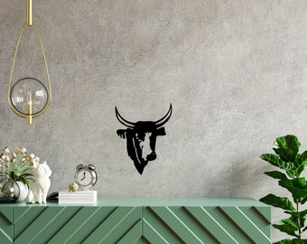 Bull wall decoration - wooden frame - Camargue - Gift idea