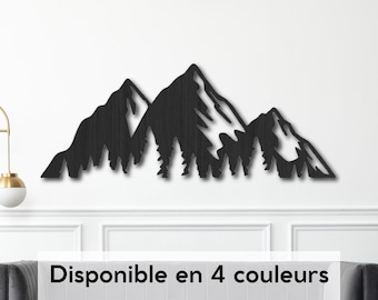 Decoración de pared de montaña - Marco de montaña de madera - Decoración de pared de naturaleza - Decoración de pared de paisaje