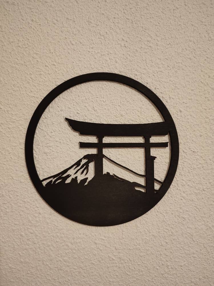 Décoration Murale Mont Fuji - Cadre Bois Idée Cadeau