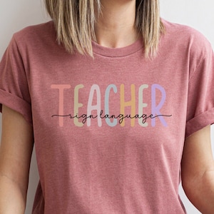 Sign Language Teacher Tshirt, Deaf and Hard of Hearing Teacher Shirt, D/HH Teacher Shirt, Gift for Teacher, ASL Teacher Shirt,Deaf Educator
