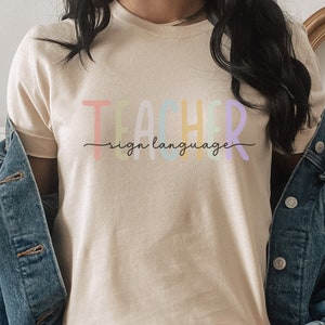 Sign Language Teacher Tshirt, Deaf and Hard of Hearing Teacher Shirt, D/HH Teacher Shirt, Gift for Teacher, ASL Teacher Shirt,Deaf Educator