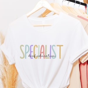 Deaf Education Specialist Shirt, Deaf and Hard of Hearing Teacher Shirt, D/HH Teacher Shirt, Gift for Teacher, ASL Teacher Tshirt, Sign Lang