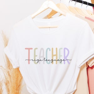 Sign Language Teacher Tshirt, Deaf and Hard of Hearing Teacher Shirt, D/HH Teacher Shirt, Gift for Teacher, ASL Teacher Shirt,Deaf Educator