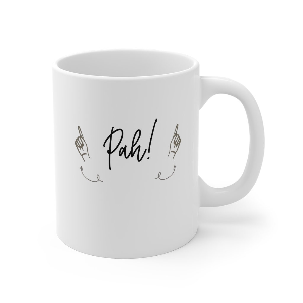 Pah Sign Language ASL Pah Coffee Mug, American Sign Language Gift, ASL Gift, ASL Teacher ...