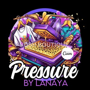 Heat Press Logo, T-Shirt Logo, DIY Logo, Business Logo, Luxury Logo, Glam Logo, Canva Logo