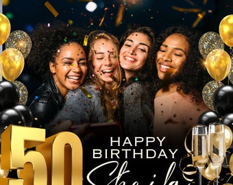 50th Birthday Overlay for 360 Photo Booth