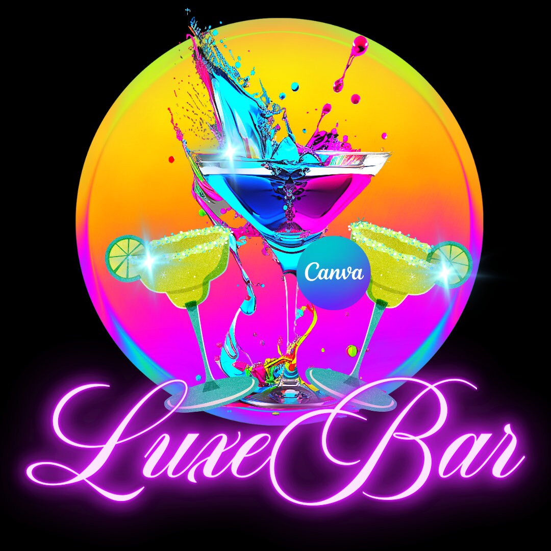 Bartender Logo, Mobile Bartending Logo, DIY Logo, Business Logo, Luxury