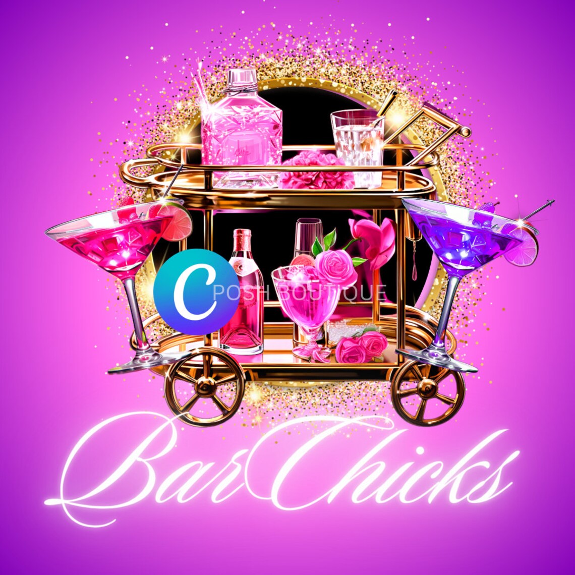 Bartender Logo, Mobile Bartending Logo, DIY Logo, Business Logo, Luxury