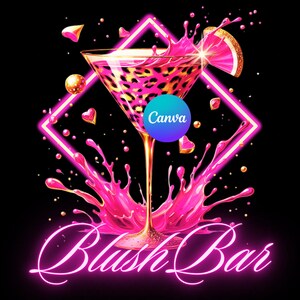 Bartender Logo, Mobile Bartending Logo, DIY Logo, Business Logo, Luxury Logo, Glam Logo, Bartending Logo, Canva Logo
