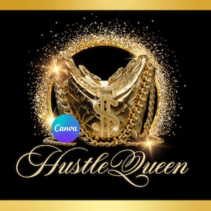 Money Logo, Money Bags, DIY Logo, Business Logo, Luxury Logo, Glam Logo, Glitter Logo, Canva Logo