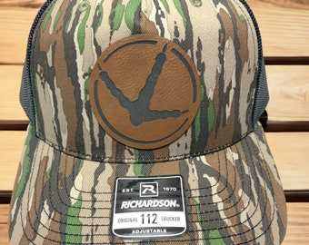 Gorra de caza de pavos: Gorra de camionero Richardson 112, camuflaje y estampado de pavos