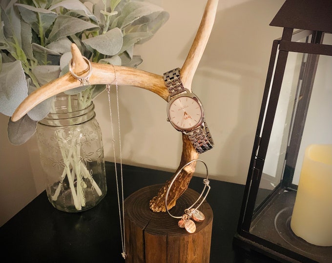 Whitetail Deer Antler Jewelry Holder Etsy