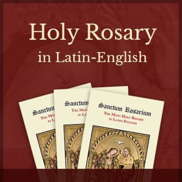 Latin-English Rosary Tri-Fold Pamphlet (PrayLatin)