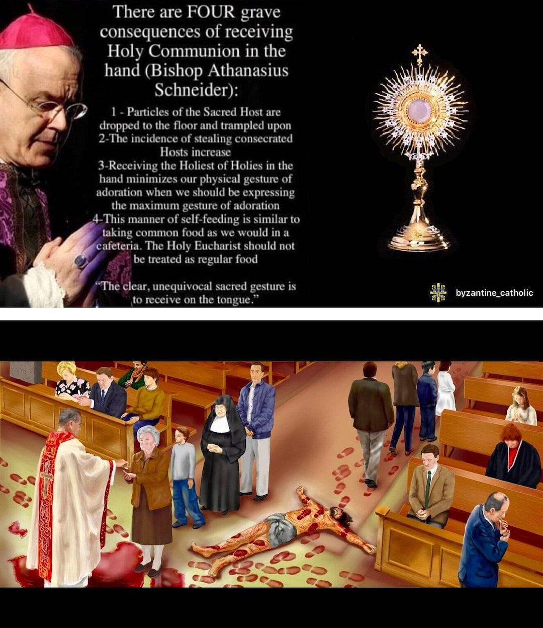 Stop Holy Communion in the Hand Flyers Etsy