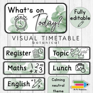 Visual Timetable - Botanical