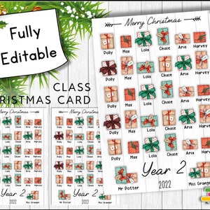Personalisierte Weihnachtskarte (eingepackte Geschenke)