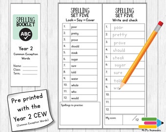 Year 2 Spelling Booklet
