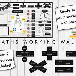 Mur de calcul Maths (N&B)
