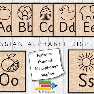 Hessian Alphabet Display