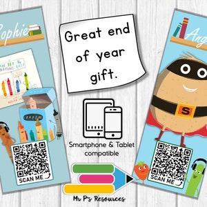 Personalised QR Code Bookmarks