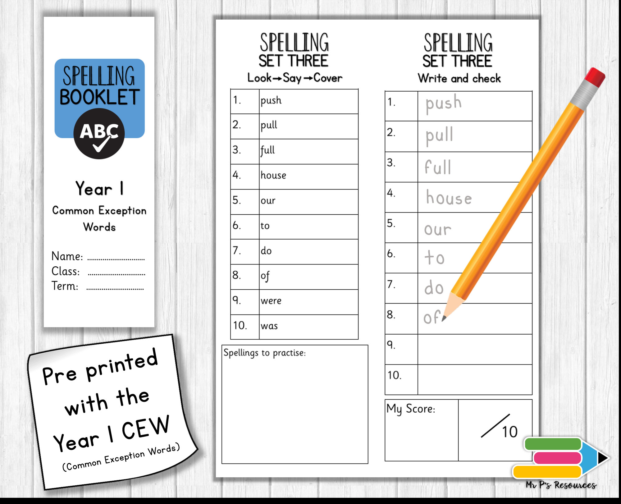 Year 1 Spelling Booklet Etsy