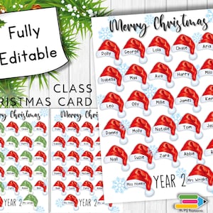 Personalisierte Klasse Weihnachtskarte