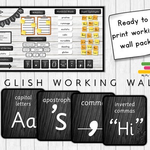 Présentoir mural fonctionnel en anglais (N&B)