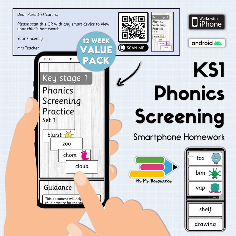 12 Week Value Screening Homework Pack Pack 1 & 2 image 1