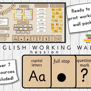 English Working Wall Display (hessian)